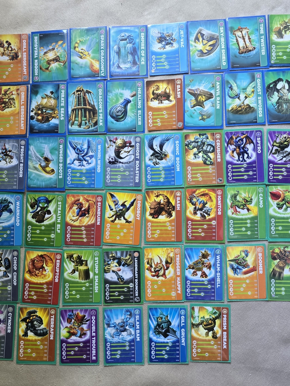 Skylanders Trading Cards Lot of 47 - Sleeved (Spyro, Tree Rex)